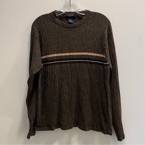 90’s Vintage Dockers Casual Stripe Knit Long Sleeve Sweater - Size M